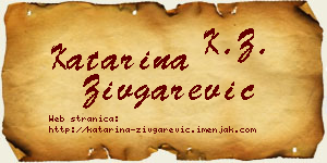 Katarina Zivgarević vizit kartica